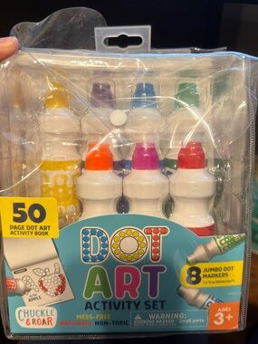 Dot Art Activity Set - Multi Color Jumbo Dot Markers (8 Pack)